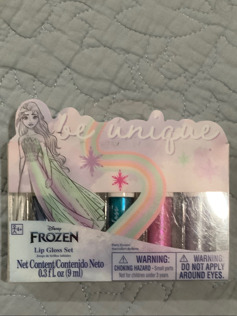 Disney Frozen Be Unique Lip Gloss Set - Teal, Pink, Silver
